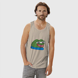 Майка мужская хлопок Pepe happy Пепе хеппи, цвет: миндальный — фото 2