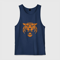Майка мужская хлопок Orange - Tiger, цвет: тёмно-синий