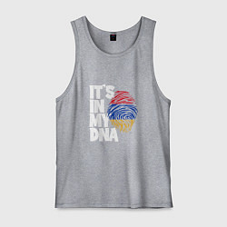 Майка мужская хлопок ДНК - Армения, цвет: меланж