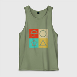 Майка мужская хлопок Squid Candy, цвет: авокадо