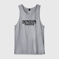 Майка мужская хлопок DUNGEON MASTER ГАЧИМУЧИ ЧЁРНЫЙ ЛОГО, цвет: меланж