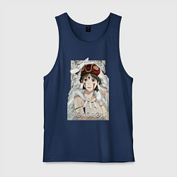 Майка мужская хлопок Princеss mononoke, цвет: тёмно-синий