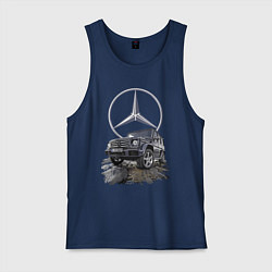 Майка мужская хлопок Гелик - лучше всех!, цвет: тёмно-синий