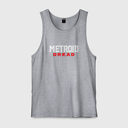 Майка мужская хлопок Metroid Dread Logo, цвет: меланж