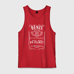 Майка мужская хлопок ДЕНИС в стиле ДЖЕК ДЭНИЭЛС, цвет: красный