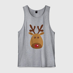 Майка мужская хлопок Олень 2022, цвет: меланж
