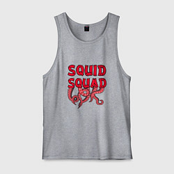 Майка мужская хлопок Squid Squad, цвет: меланж