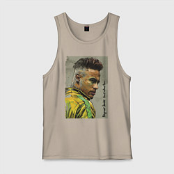 Майка мужская хлопок Neymar Junior - Brazil national team, цвет: миндальный