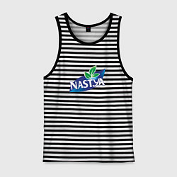 Майка мужская хлопок Nestea Настя, цвет: черная тельняшка