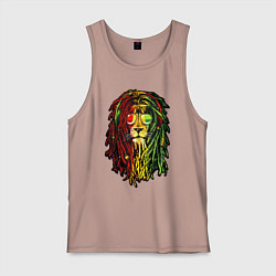 Майка мужская хлопок Jam lioN, цвет: пыльно-розовый