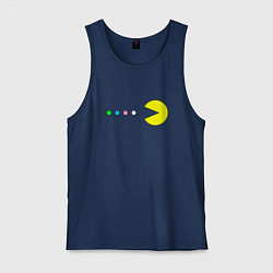 Майка мужская хлопок Pac - man Для пары, цвет: тёмно-синий
