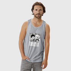 Майка мужская хлопок Hunter x Hunter Killua Gon, цвет: меланж — фото 2