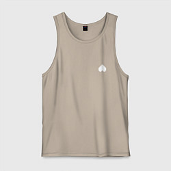 Майка мужская хлопок Душа Монстра, цвет: миндальный