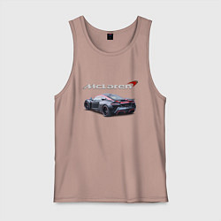 Майка мужская хлопок McLaren Racing Team Motorsport, цвет: пыльно-розовый