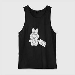 Майка мужская хлопок Lalafanfan duck с чемоданом, цвет: черный