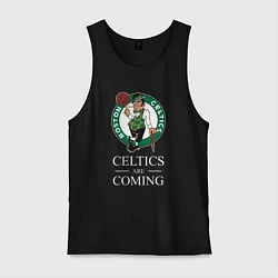 Майка мужская хлопок Boston Celtics are coming Бостон Селтикс, цвет: черный