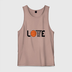 Майка мужская хлопок Love Game, цвет: пыльно-розовый