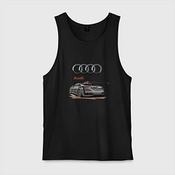 Майка мужская хлопок Audi Racing team, цвет: черный