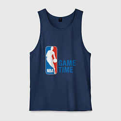 Майка мужская хлопок NBA Game Time, цвет: тёмно-синий