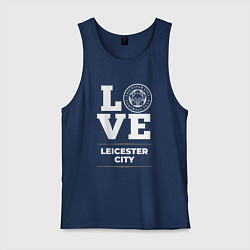 Майка мужская хлопок Leicester City Love Classic, цвет: тёмно-синий