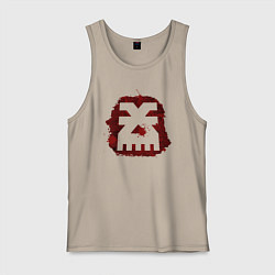 Майка мужская хлопок Знак Кхорна пятно, цвет: миндальный