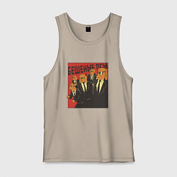 Майка мужская хлопок Бешеные псы пародия Reservoir Dogs parody, цвет: миндальный