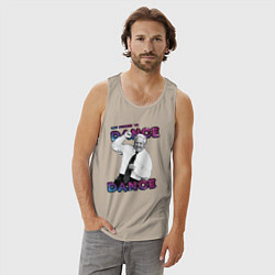 Майка мужская хлопок Жаркое лето 96го Борис Ельцин, цвет: миндальный — фото 2