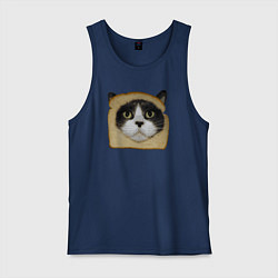 Майка мужская хлопок Котохлебинг, цвет: тёмно-синий