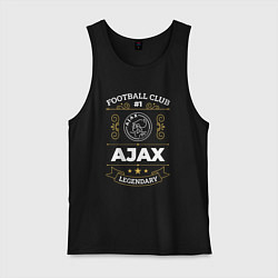 Майка мужская хлопок Ajax: Football Club Number 1, цвет: черный