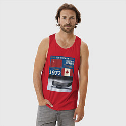 Майка мужская хлопок Хоккей cуперсерия 1972, цвет: красный — фото 2