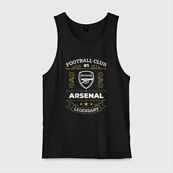 Майка мужская хлопок Arsenal: Football Club Number 1, цвет: черный