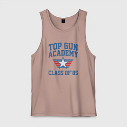 Майка мужская хлопок TOP GUN Academy Class of 85, цвет: пыльно-розовый