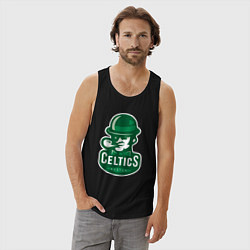 Майка мужская хлопок Celtics Team, цвет: черный — фото 2