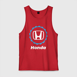 Майка мужская хлопок Honda в стиле Top Gear, цвет: красный