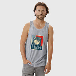 Майка мужская хлопок Anya HEH - Spy x Family, цвет: меланж — фото 2