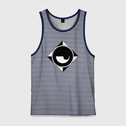 Майка мужская хлопок Spy x Family Logo, цвет: синяя тельняшка