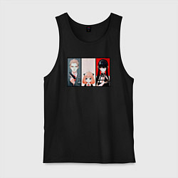 Майка мужская хлопок Счастливая семья spy x family, цвет: черный