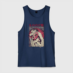 Майка мужская хлопок ПРИНЦЕССА МОНОНОКЕPRINCESS MONONOKE, цвет: тёмно-синий