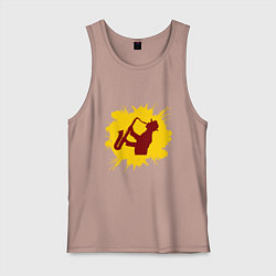 Майка мужская хлопок Soul Jazz, цвет: пыльно-розовый