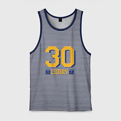 Майка мужская хлопок 30 Curry, цвет: синяя тельняшка