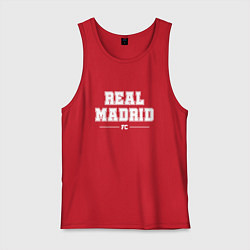 Майка мужская хлопок Real Madrid Football Club Классика, цвет: красный