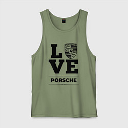 Майка мужская хлопок Porsche Love Classic, цвет: авокадо
