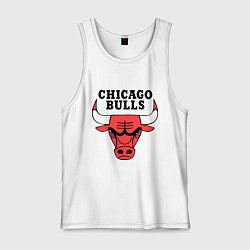 Майка мужская хлопок Chicago Bulls, цвет: белый