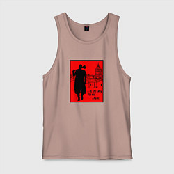 Майка мужская хлопок Раскольников - А не срубить ли мне бабок, цвет: пыльно-розовый