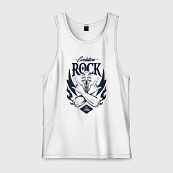 Майка мужская хлопок Rock evolution, цвет: белый