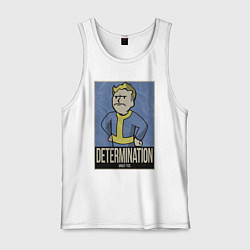 Майка мужская хлопок Fallout vault - tec boy, цвет: белый