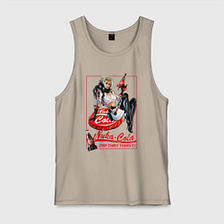 Майка мужская хлопок Nuka - cola girl, цвет: миндальный