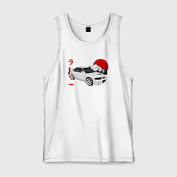 Майка мужская хлопок Mitsubishi Lancer Evolution VI JDM Car, цвет: белый