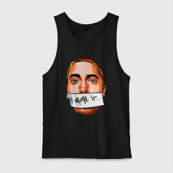 Майка мужская хлопок My name is - Eminem, цвет: черный