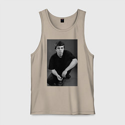 Майка мужская хлопок Актёр Сергей Бодров-младший, цвет: миндальный